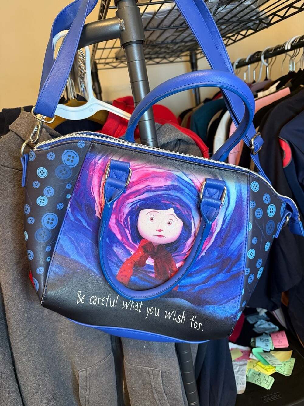 Loungefly Coraline Be Careful What You Wish For Satchel Bag